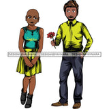 Be My Valentine Lola and Nano Couple Loving True Love Boyfriend Girlfriend Flowers SVG Files For Cutting