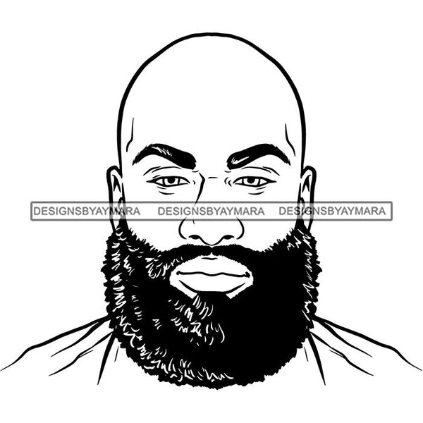 Attractive Man Bearded Hipster Model Fashion Male Guy Stylish Mustache Close-up Sexy Macho Manly SVG Files For Cutting