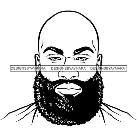 Attractive Man Bearded Hipster Model Fashion Male Guy Stylish Mustache Close-up Sexy Macho Manly SVG Files For Cutting