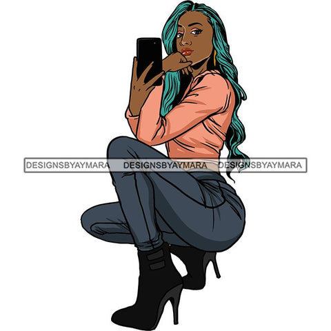 Fashion Diva Glamour Afro Classy Sexy Lady SVG PNG JPG Vector Files For Cutting and More