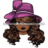 Afro Lola Wearing Hat Church Lady .SVG Clipart Vector Cutting Files