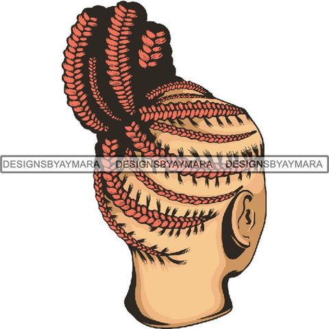 Afro Woman Braids Dreads Dreadlocks Hairstyle PNG Print File Not For Cutting