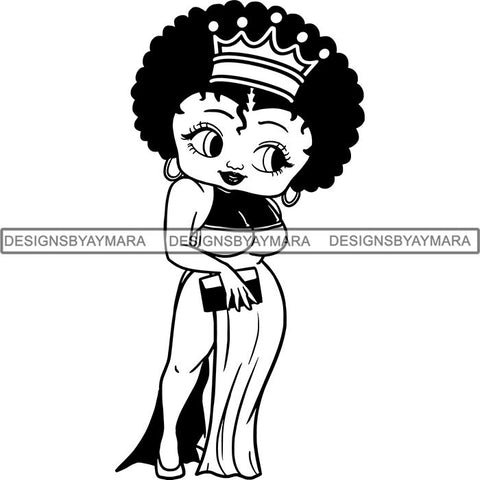 Afro Sexy Queen Betty SVG Cutting Files For Cricut and Silhouette