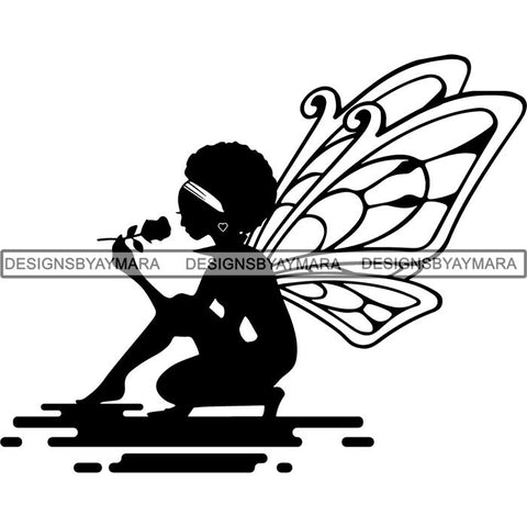 Afro Fairy Fantasy Magic SVG Cut Files For Silhouette and Cricut