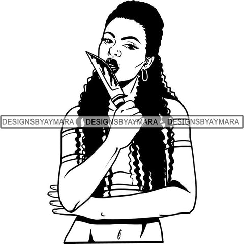 Afro Black Woman Halloween SVG Cutting Files For Silhouette Cricut and More