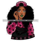 Afro African Lady Pretty Face Goddess Glamour Fashion Vector SVG Cutting Files