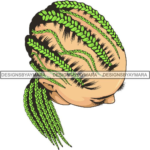 Afro Woman Braids Dreads Dreadlocks Hairstyle PNG Print File Not For Cutting