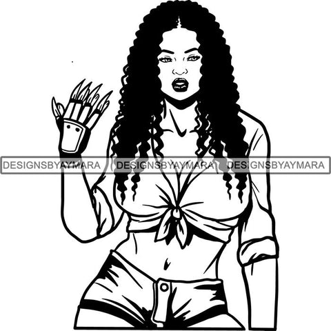Afro Black Woman Halloween SVG Cutting Files For Silhouette Cricut and More