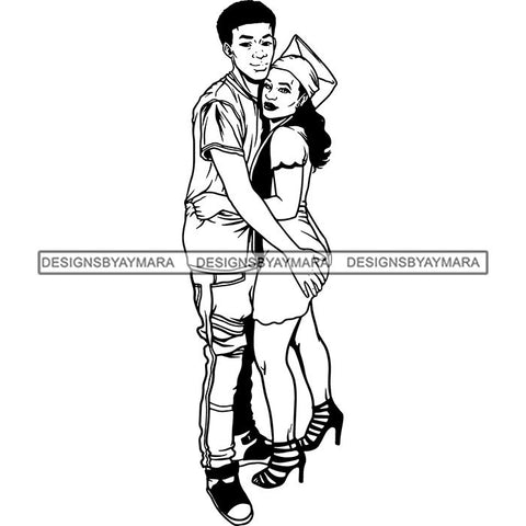 Happy Couple Relationship Goals Soulmates Man Woman Together Marry True Love SVG Cutting Files