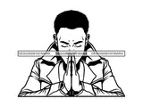 Man Praying God SVG Cut Files For Silhouette ans Cricut