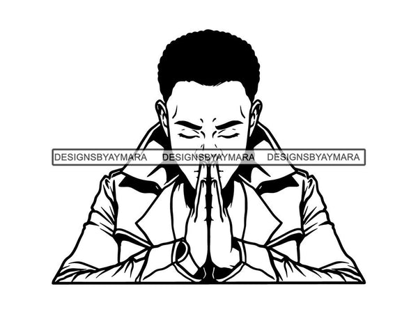 Man Praying God SVG Cut Files For Silhouette ans Cricut