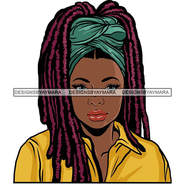 Afro Woman Braids Dreadlocks Sister-Locks Dreads Locks Hairstyle .SVG Cut Files For Silhouette and Cricut