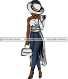 Afro Lola Flow Too Strong Elegance Elegant Woman Glamour Sexy Confident Lady .SVG Clipart Vector Cutting Files