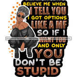 Afro Lola Squatting Bad Ass Life Quotes Confident Lady .SVG Clipart Vector Cutting Files