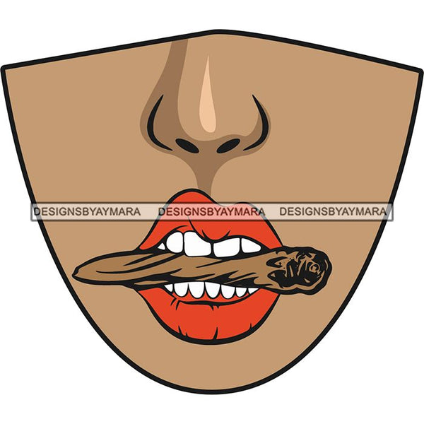 Funny Half Face Cute Designs For Mask Virus Protection SVG Cutting Files