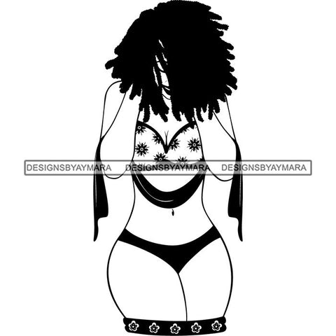 Afro Woman Kinky Hairstyle African American Beautiful Black Woman SVG Files For Cutting and More.