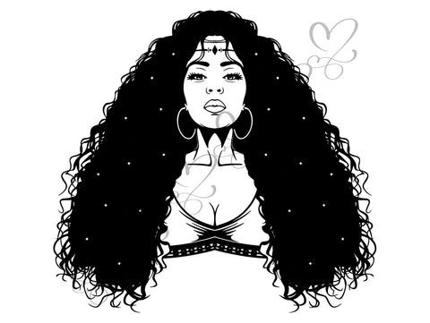 Afro Beautiful Black Woman SVG African American Ethnicity Afro Puffy Hairstyle Beauty Salon Queen Diva Classy Lady  Beautiful People Beauty Salon Princess
