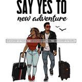Couple Adventure Getaway Friends Travelling Together Trip Journey Illustration SVG JPG PNG Vector Clipart Cricut Silhouette Cut Cutting