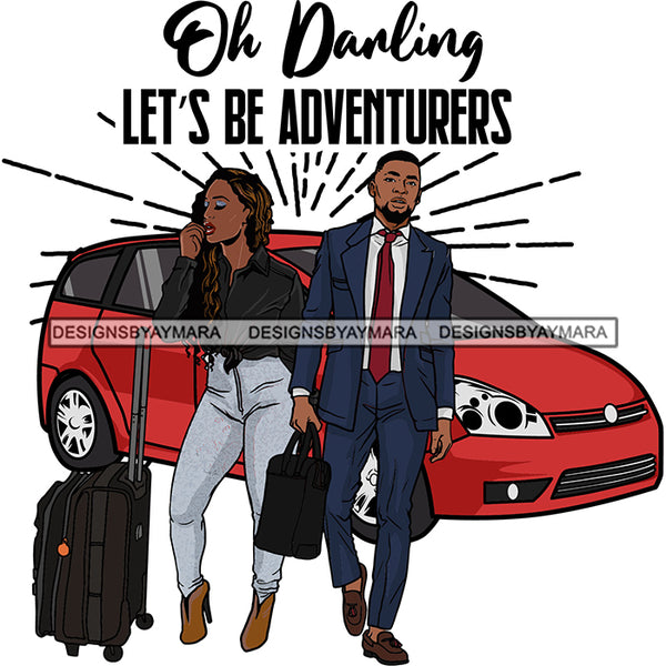 Couple Adventure Getaway Married Travelling Around The World Illustration SVG JPG PNG Vector Clipart Cricut Silhouette Cut Cutting