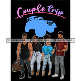 Couples Vacation Getaway Friends Road Trip Africa Adventure Black Background SVG JPG PNG Vector Clipart Cricut Silhouette Cut Cutting