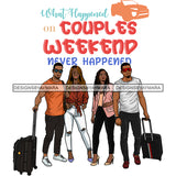 Couples Vacation Getaway Buddies Road Trip Weekend Adventure White Background SVG JPG PNG Vector Clipart Cricut Silhouette Cut Cutting