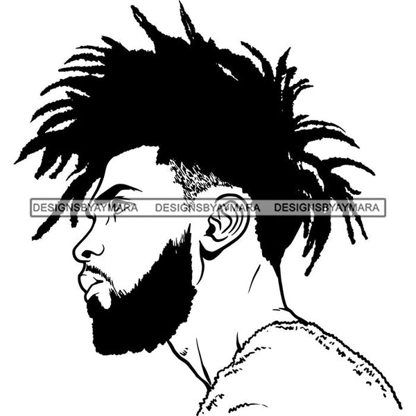 Attractive Man Bearded Hipster Model Fashion Male Guy Stylish Mustache Close-up Sexy Macho Manly SVG Files For Cutting
