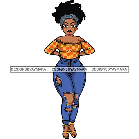 Afro Lola Sassy Exotic Curvy Thick Goddess .SVG Cutting Files For Silhouette and Cricut and More!