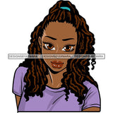 Afro Black Woman Sister-lock Hairstyle .SVG Cutting Files For Silhouette Cricut and More!