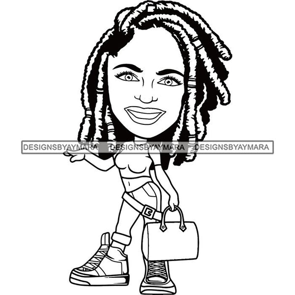 Cute Afro Lola Boss Lady Summer Fashion Dope Diva Glamour .SVG Cutting