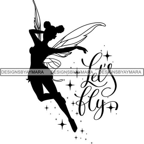Afro Fairy Fantasy Magic SVG Cut Files For Silhouette and Cricut