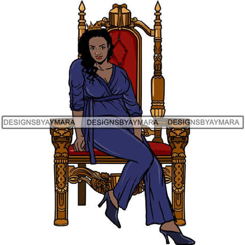 Afro Queen Goddess Melanin Nubian Glamour .PNG Print Files Not For Cutting
