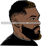 Attractive Black Man Bearded Hipster Model Fashion Male Guy Hombre Masculino Guapo Stylish Close-up Sexy Macho Manly SVG Files For Cutting