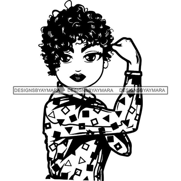 Afro Strong Classy Lola Flexing Believe in Yourself .SVG Cutting Files For Silhouette and Cricut and More!