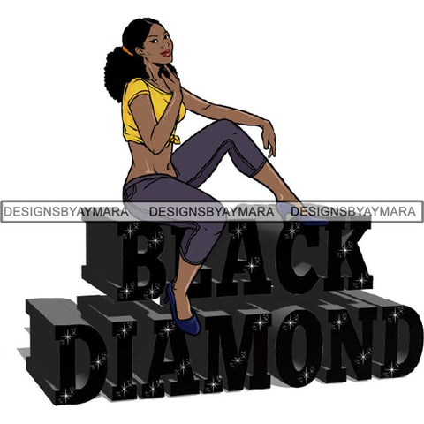 Afro Woman Tattoo Sexy Melanin Nubian Goddess PNG Files For Print Not For Cutting
