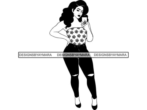Afro Beautiful Woman Goddess Diva Classy Lady .SVG Cut Files For Silhouette and Cricut