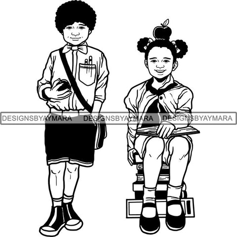 Back to School Kid Student Education Supplies .SVG Cut Files for Silhouette and Cutting