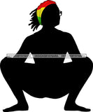 Afro Woman Silhouette Doing Yoga Meditating Relax Meditate .SVG Cutting Files For Silhouette Cricut and More!