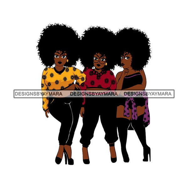 Afro African Lady Pretty Face Goddess Glamour Fashion Vector SVG Cutting Files