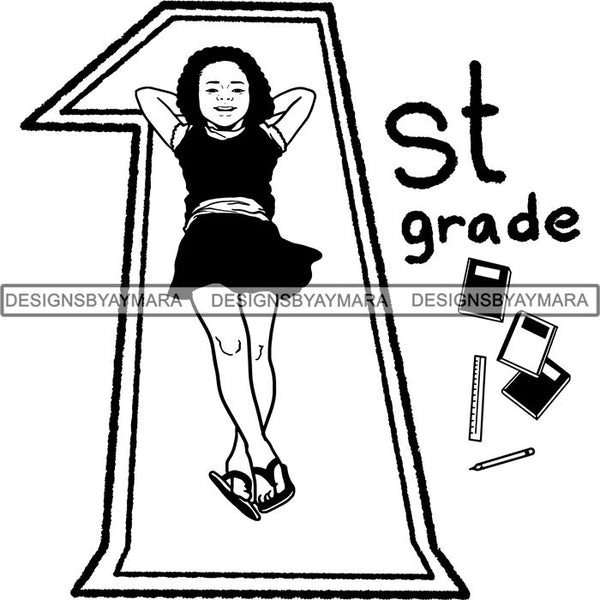 Back to School Kid Student Education Supplies .SVG Cut Files for Silhouette and Cutting