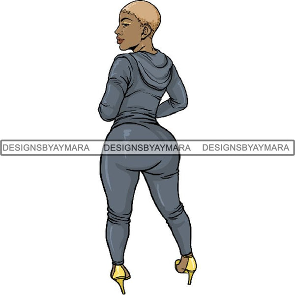 Melanin Bald Short Hairstyle Queen Goddess Nubian .SVG Cut Files For Silhouette and Cricut and Much More