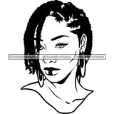 Ebony Afro Woman Nubian Melanin Brown Skin Makeup Model Glasses Accesories SVG Cut Files