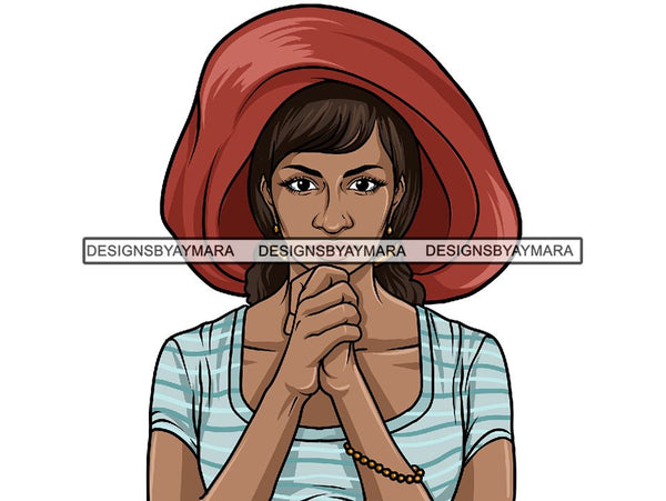 Classy Lady Praying God .PNG .JPG .SVG Clipart Perfect For Printing Not For Cutting