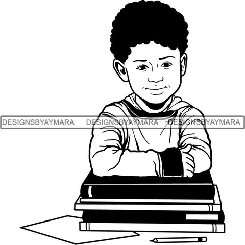 Back to School Kid Student Education Supplies .SVG Cut Files for Silhouette and Cutting