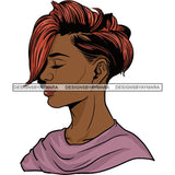 Afro Woman Short Haircut Curly Hairstyle Fashion Makeup Glamour SVG Files For Cutting and More!