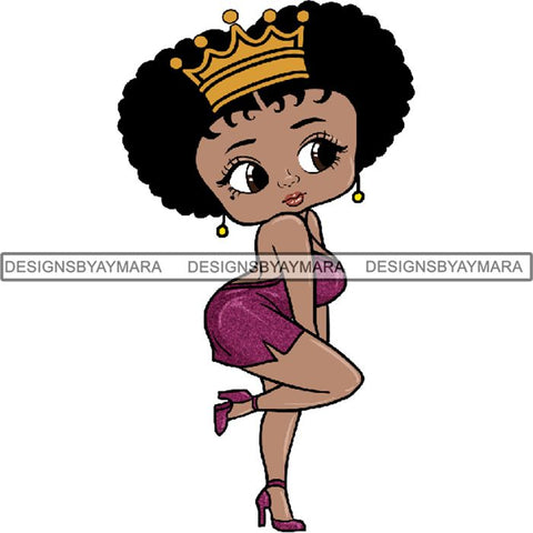 Afro Sexy Queen Betty SVG Cutting Files For Cricut and Silhouette