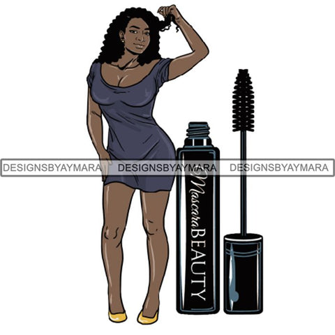 Afro Woman SVG Make Up Goddess Cutting Files For Cricut Silhouette and Much More