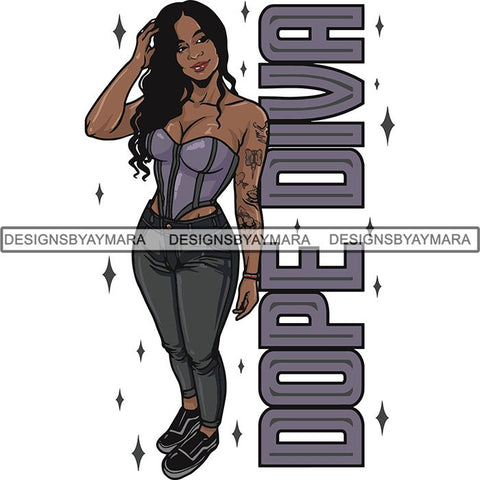 Dope Diva Blessed Life Quotes SVG Cutting Files For Silhouette Cricut and More