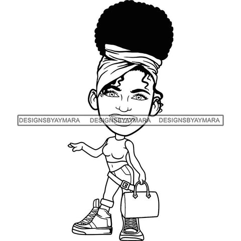 Cute Afro Lola Boss Lady Summer Fashion Dope Diva Glamour .SVG Cutting