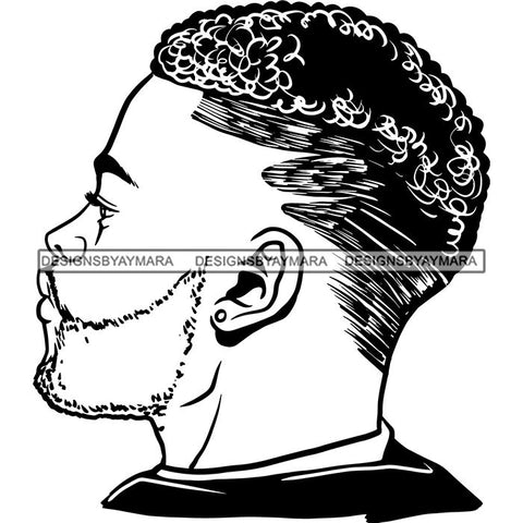 Attractive Man Bearded Hipster Model Fashion Male Guy Stylish Mustache Close-up Sexy Macho Manly SVG Files For Cutting