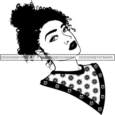 Afro Latina Woman SVG Cutting Files For Silhouette Cricut and More